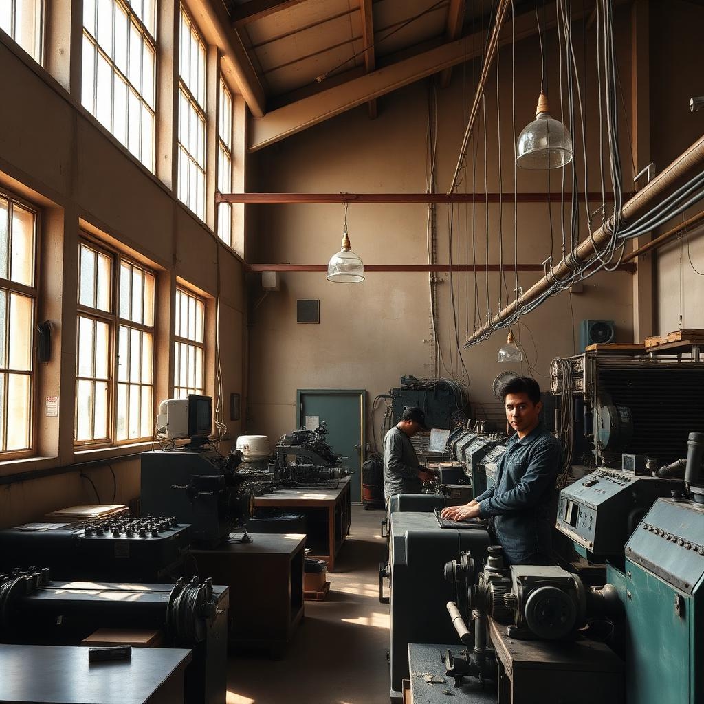 Interior of a small light-manufacturing shop